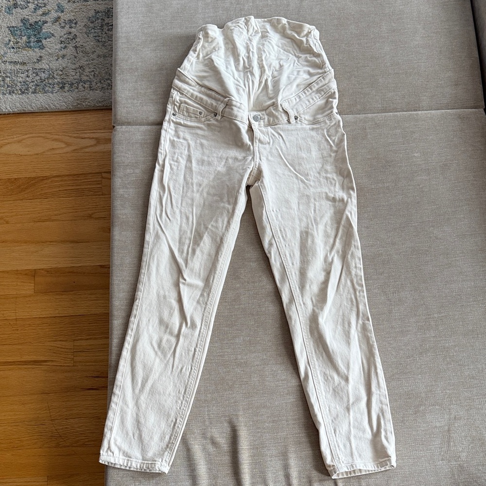 H&M maternity Cream Women Jeans XS
